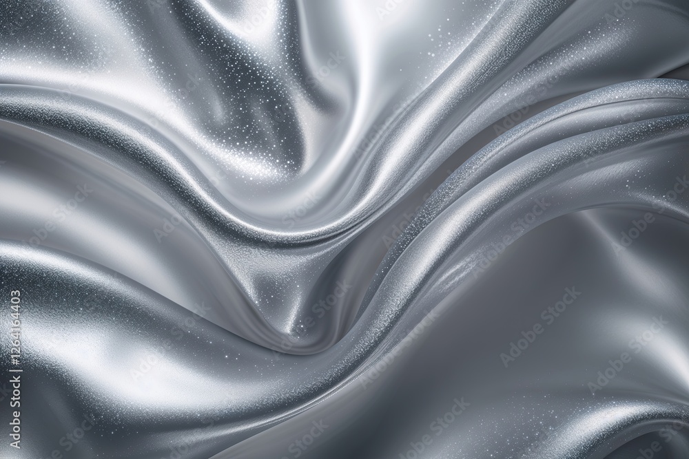 Fototapeta premium Smooth Metallic Silver Gradient Background with Shimmering Frosted Glass Effect