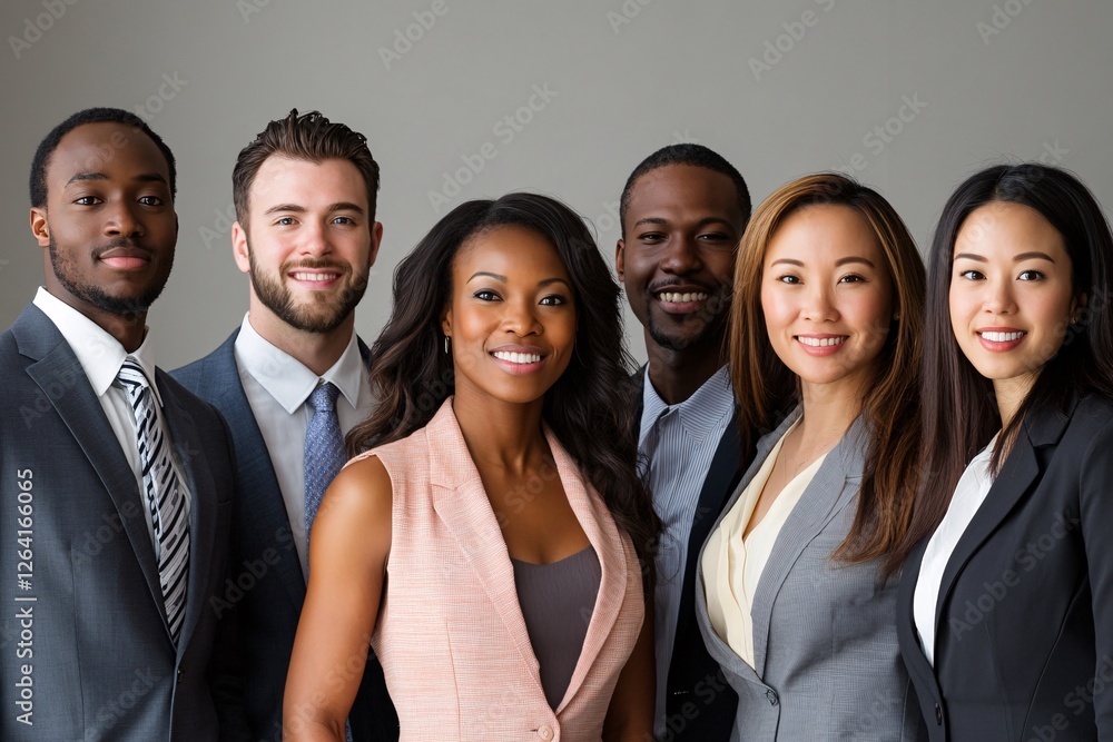 Diverse Business Team Portrait Showing Unity and Success Diverse Business Team Portrait Showing Unity and Success
