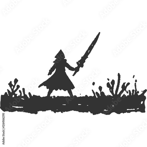 Game of Rifts Vintage Illustration Vector