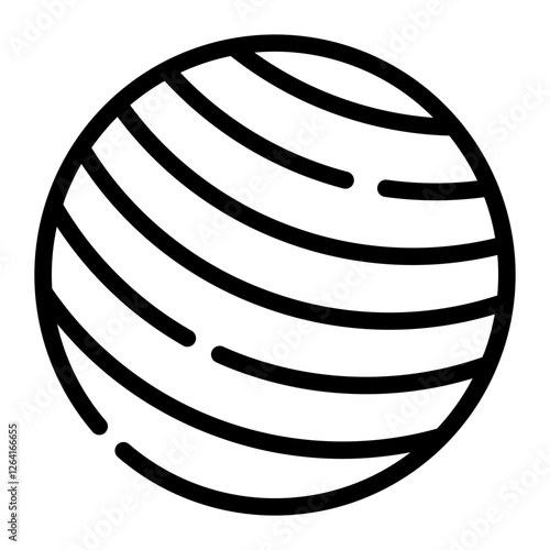 yoga ball line icon