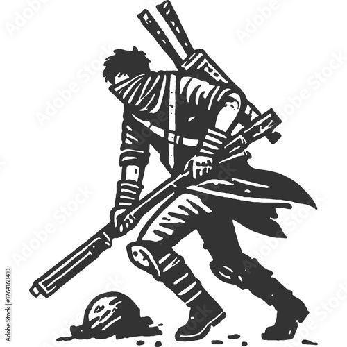 Punishment of the Traitors Vintage Illustration Vector