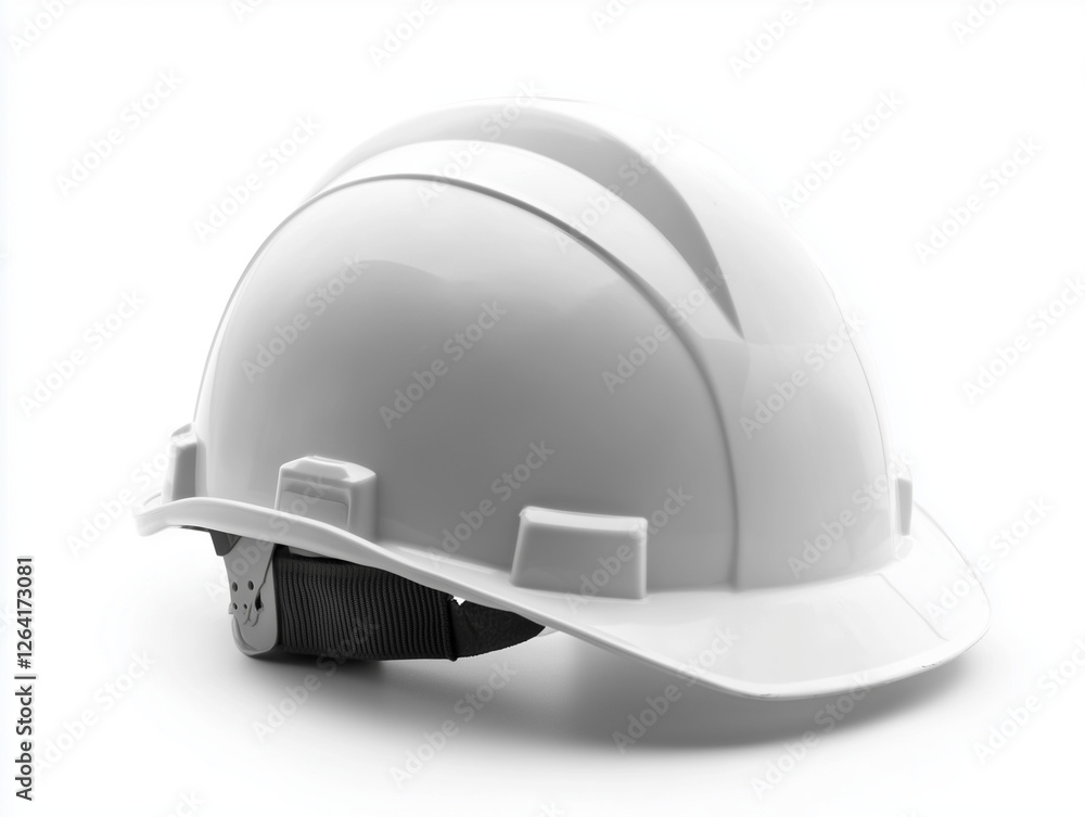 Fototapeta premium White Safety Helmet or Hard Cap is Isolated on White Background