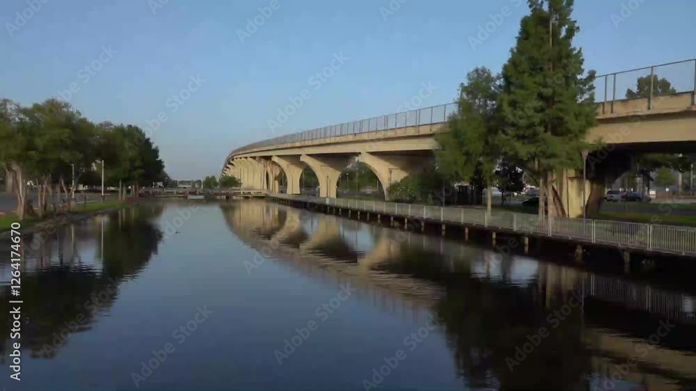Beautiful design of double bridge in Houma Louisiana Beautiful design of double bridge in Houma Louisiana