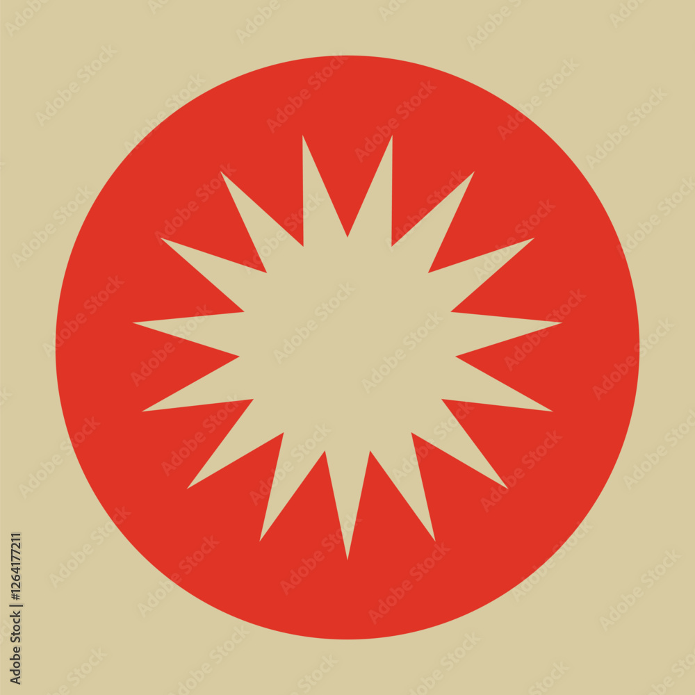 Psychedelic illusion star eye design element vector Psychedelic illusion star eye design element vector