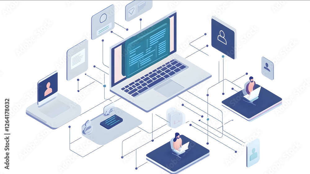 minimal Vector Graphic representing a recommendation engine minimal Vector Graphic representing a recommendation engine