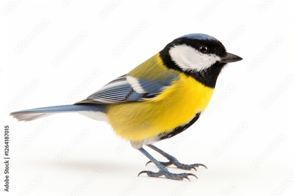 Fototapeta premium Parus caeruleus animal canary bird.