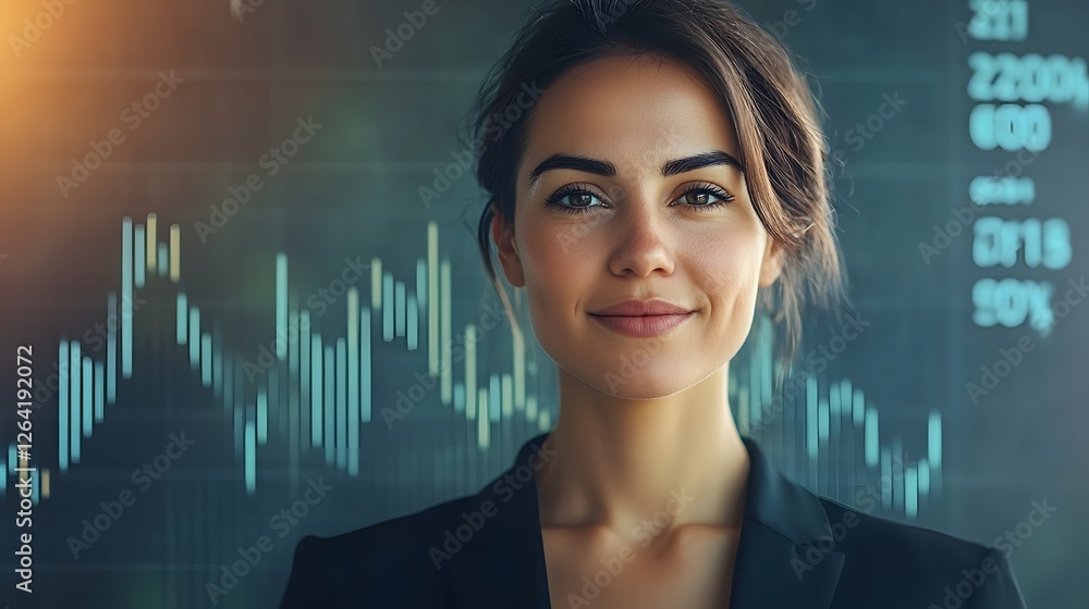 Confident Business Leader Analyzes Financial Data and Growth Trends Confident Business Leader Analyzes Financial Data and Growth Trends