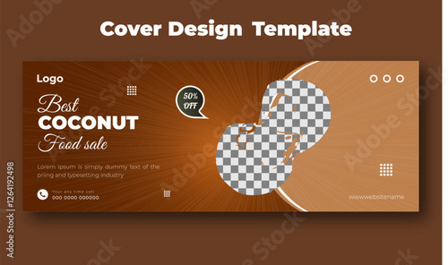 best coconut for sale facebook cover design template