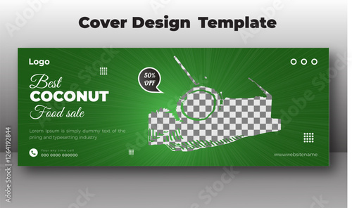 best coconut for sale facebook cover design template