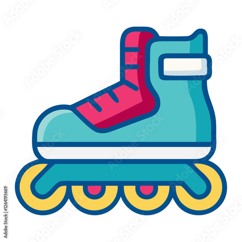 Skating roller boot icon