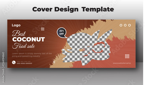 best coconut for sale facebook cover design template