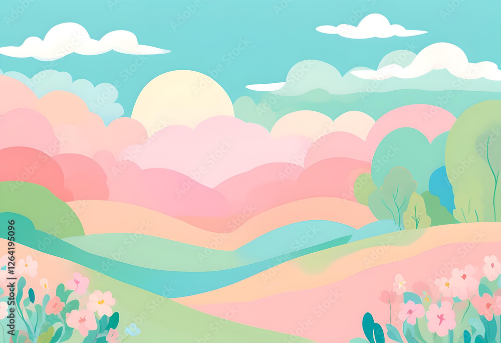 Fototapeta premium cute colourful background