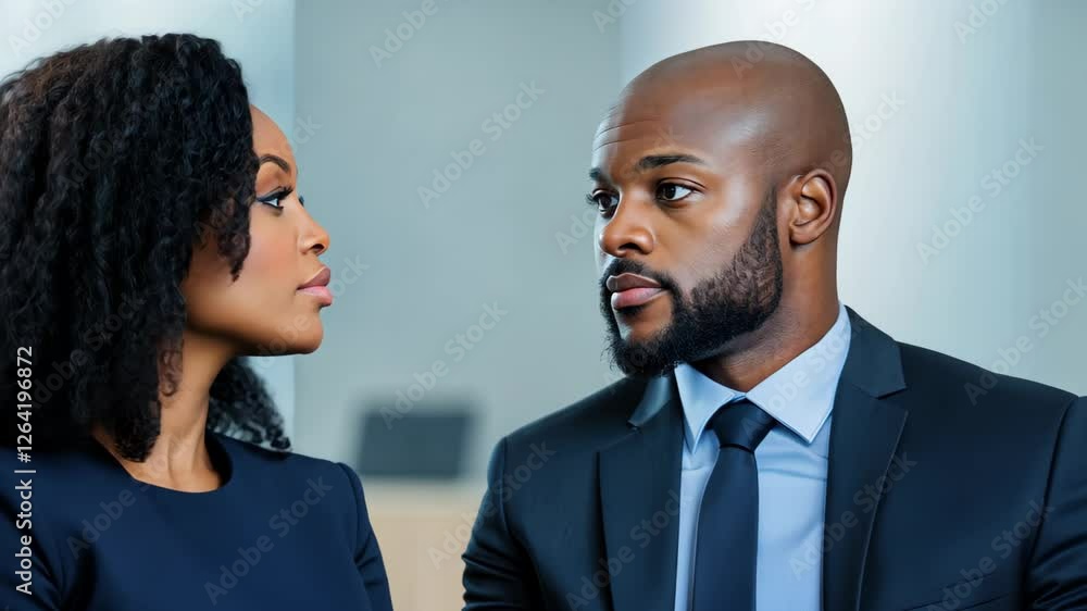 Black Woman Legal Adviser Discussing with Client in Professional Office Setting, Highlighting Business Interaction and Legal Consultation Dynamics in a Diverse Workplace Environment Black Woman Legal Adviser Discussing with Client in Professional Office Setting, Highlighting Business Interaction and Legal Consultation Dynamics in a Diverse Workplace Environment