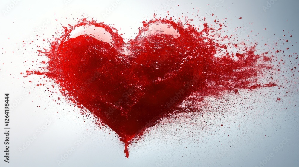 Exploding Heart: A Visual Metaphor of Passion and Vulnerability Exploding Heart: A Visual Metaphor of Passion and Vulnerability