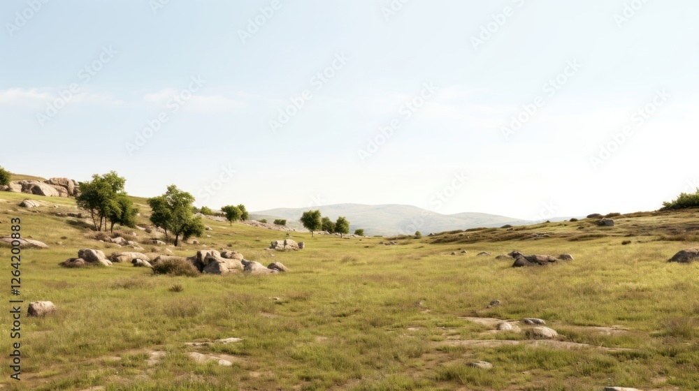 Obraz premium Landscape grassland livestock outdoors.