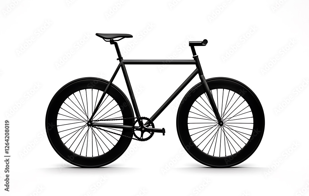 Fototapeta premium black vintage bicycle isolated on a white background