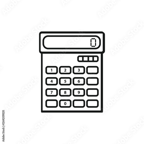 Simple calculator icon outline design