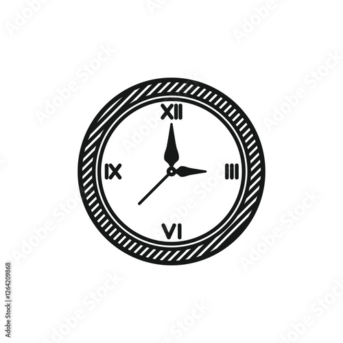 Free Download Analog clock outline illustration - GFXLoad