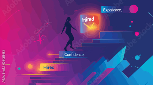 Abstract Path to Professional Success, Best Job Candidate