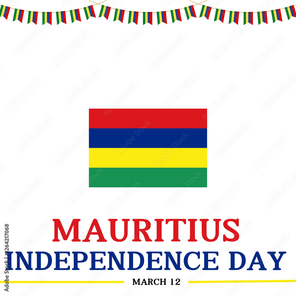 Fototapeta premium independence day mauritius 
