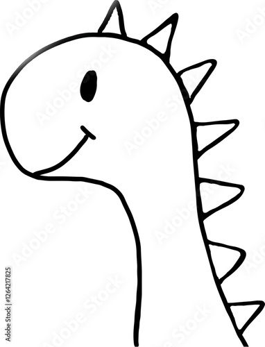 Cute dinosaur drawing nursery illustration art