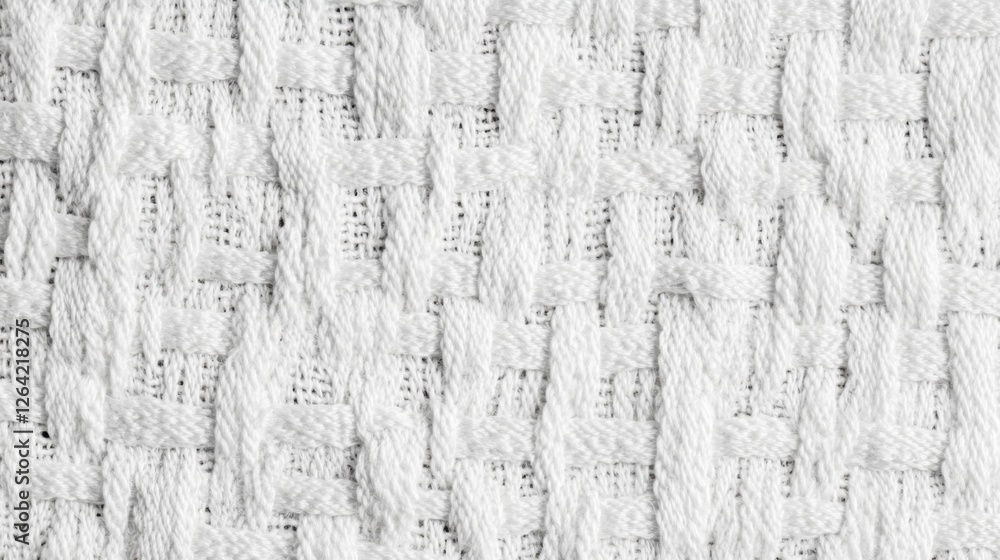 Fototapeta premium Serene White Cotton Textile Texture: Exploring Purity, Comfort, and Natural Material in Fabric Design