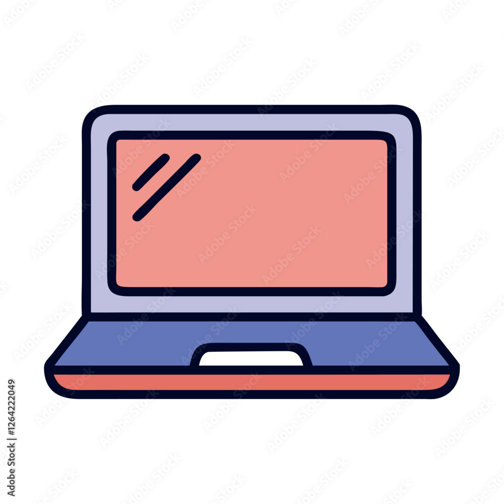 Laptop with closed screen tech gadget Laptop with closed screen tech gadget