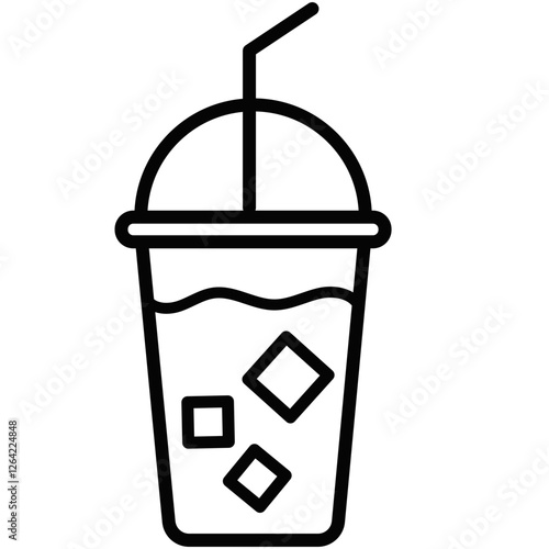 beverage ice cup illustration icon vector 
