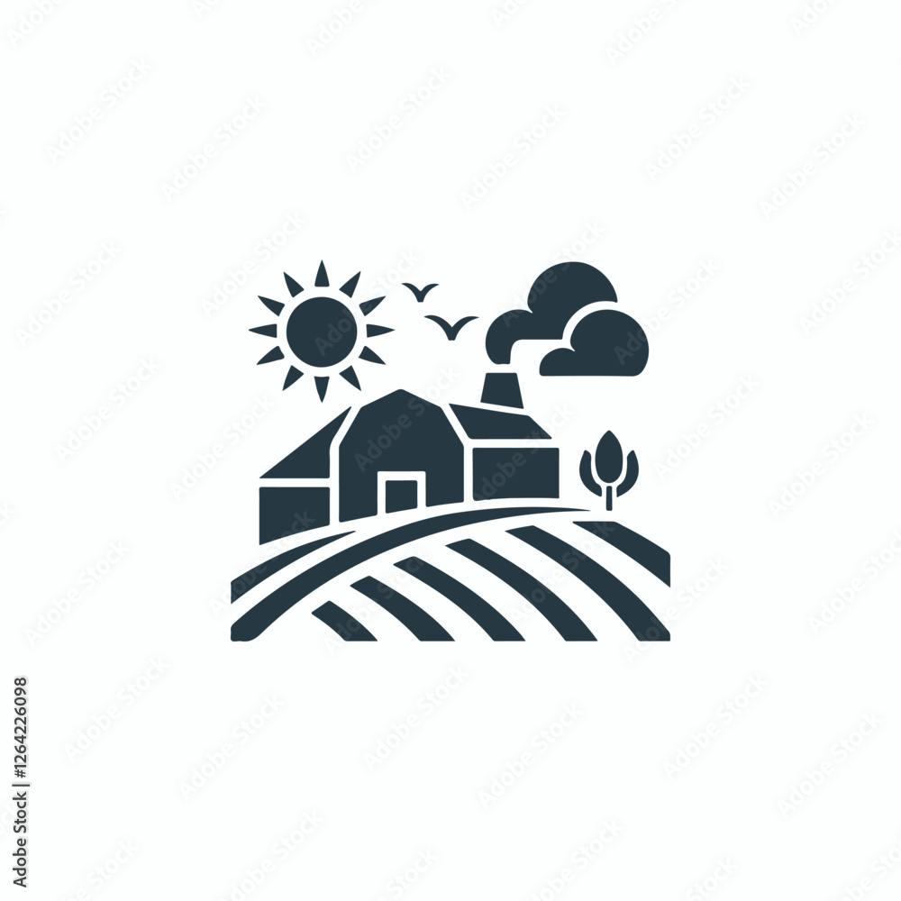 Fototapeta premium Farm symbol logo