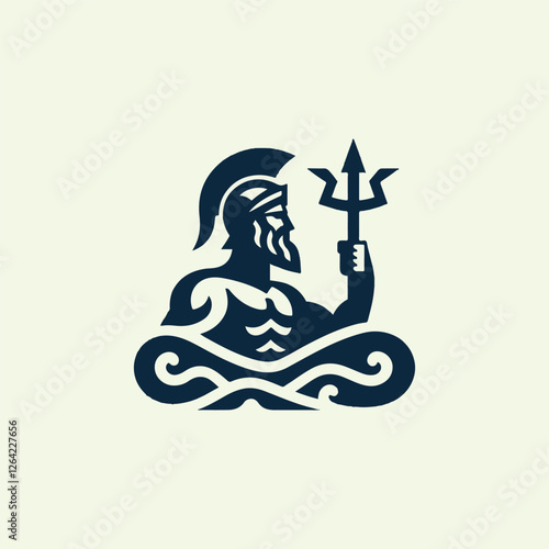 Poseidon god logo
