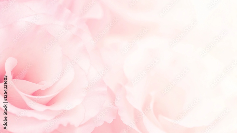 Banner for a website with a closeup view of pink eustoma flower. Soft pastel wedding background. Pink tulips on a turquoise background with copy space. Top view, banner for website. Banner for a website with a closeup view of pink eustoma flower. Soft pastel wedding background. Pink tulips on a turquoise background with copy space. Top view, banner for website.