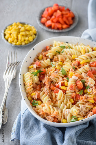 Vegetarian pasta served 