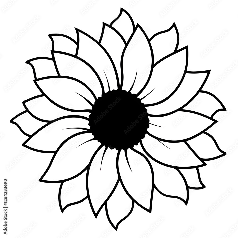 black and white flower black and white flower