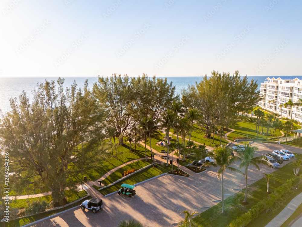 Obraz premium Naples Florida aerial photo Moorings Beach Private Park