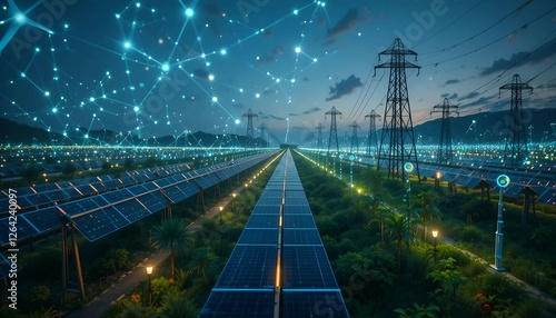 Futuristic Smart Energy Grid with Renewable Power Sources and Digital Connectivity