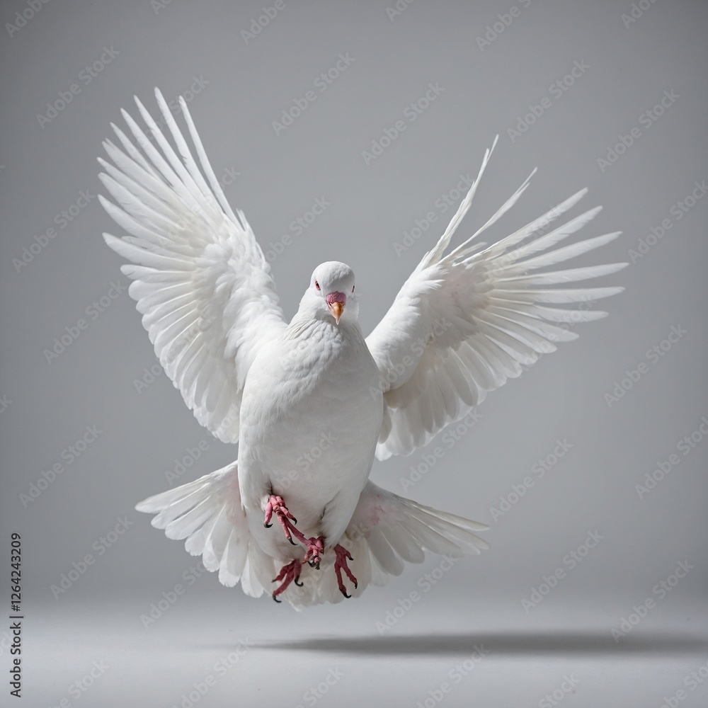 Obraz premium white dove flying