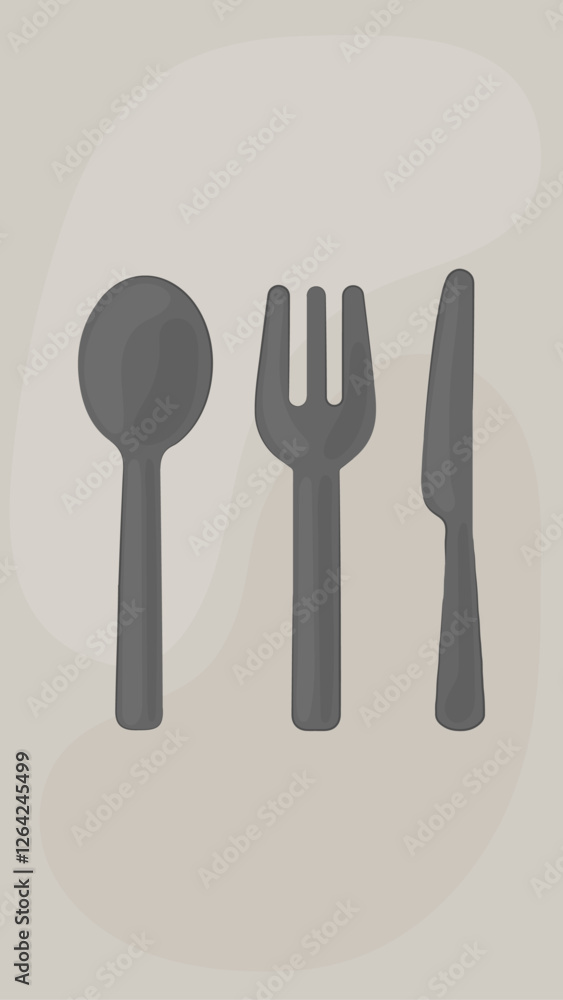 Fototapeta premium Essential Dining Utensils Set