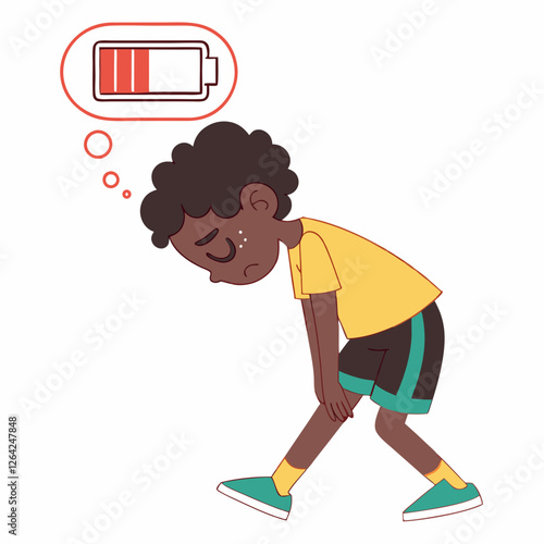 Exhausted Child: Low Energy Levels Depicted