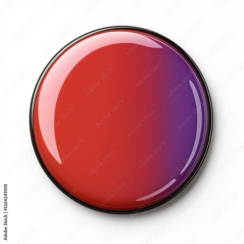 Glossy button with red and purple gradient design isolated design on white background Glossy button with red and purple gradient design isolated design on white background