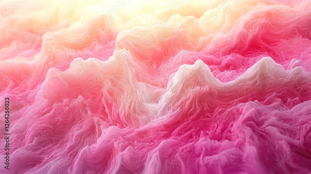 Abstract pink and white wave patterns creating a dreamy landscape of soft textures and colors Abstract pink and white wave patterns creating a dreamy landscape of soft textures and colors