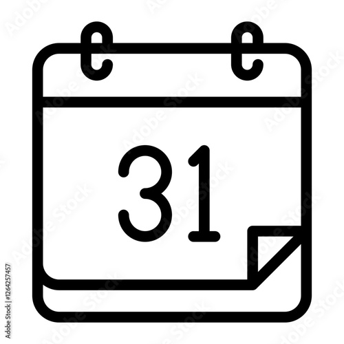 Minimalist Icon of a Calendar Page