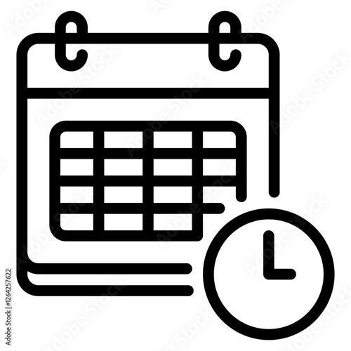 Simplistic Calendar Icon for Time Management