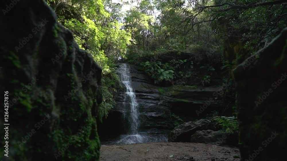 Pool of Siloam, a tranquil waterfall nestled in the lush rainforest of the Blue Mountains National Park, NSW, Australia. Waterfall surrounded by vibrant green ferns and moss-covered boulders. Pool of Siloam, a tranquil waterfall nestled in the lush rainforest of the Blue Mountains National Park, NSW, Australia. Waterfall surrounded by vibrant green ferns and moss-covered boulders.