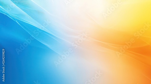 Abstract Flowing Blue And Orange Gradient Background