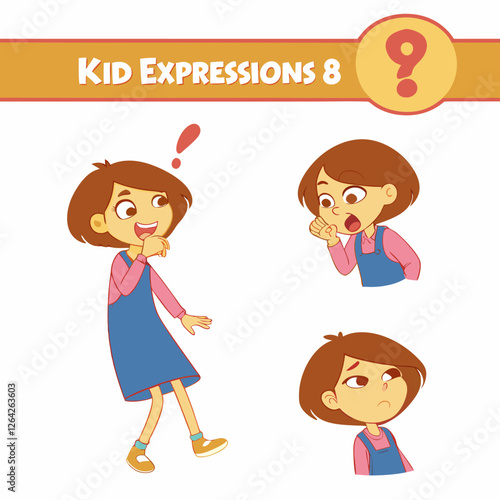 Kid Expressions Set 8: Diverse Child Emotions Illustrated