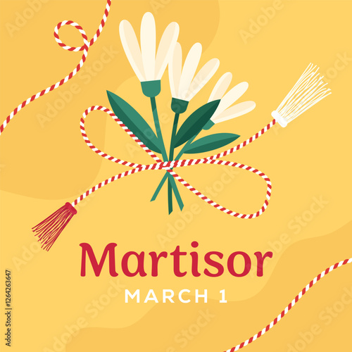 martisor festival 1 march illustration in flat design