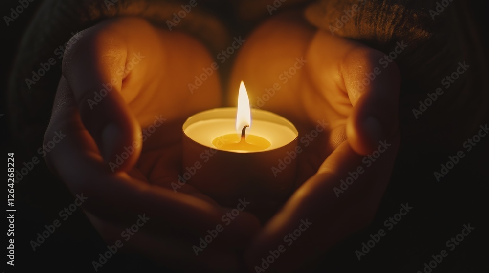 Cupped hands gently hold a glowing candle, representing warmth, hope, and protection. Perfect for mindfulness, charity, and Earth Hour campaigns. Cupped hands gently hold a glowing candle, representing warmth, hope, and protection. Perfect for mindfulness, charity, and Earth Hour campaigns.