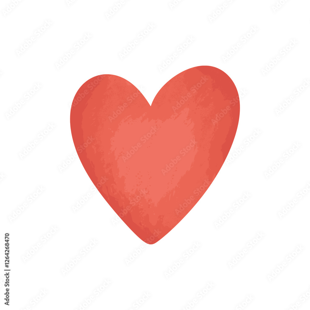 Red heart isolated on white background Red heart isolated on white background