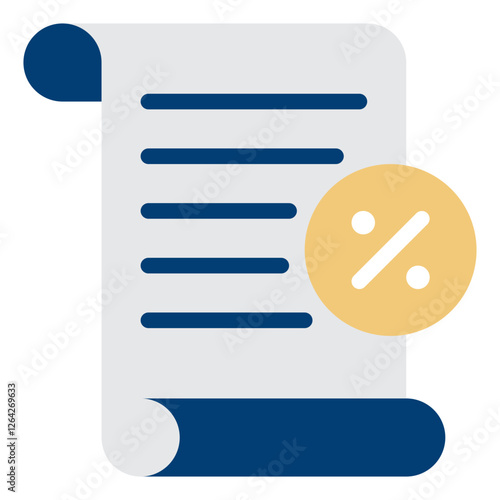 Stylish Invoice Document Icon for Financial Apps