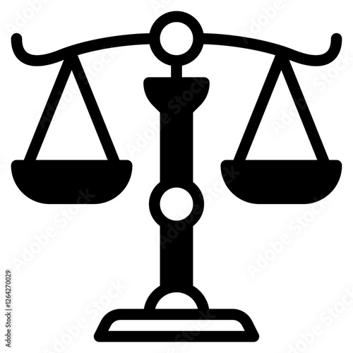Classic Justice Scales Icon for Legal Representation